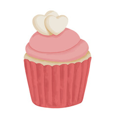 pink valentine cookie in pink cup