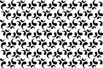 A seamless abstract swirl pattern in black and white. 