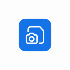 camera storage icon sign vector