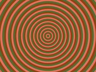 Abstract background with concentric circles in earthy tones of coral and olive green, creating a calming and visually appealing design.