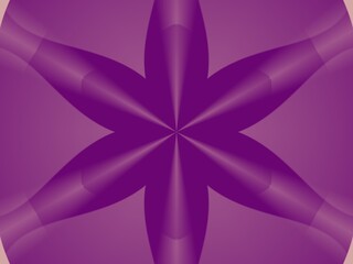 Abstract purple kaleidoscope background with a symmetrical, floral design, perfect for adding a touch of elegance and sophistication to your projects.