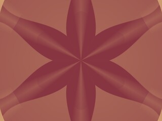 Abstract kaleidoscope pattern in shades of red and brown, perfect for backgrounds, textiles, or any project needing a symmetrical, earthy design.