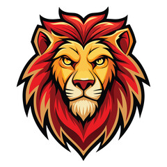 Obraz premium Fierce lion head illustration