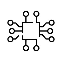 Programmable logic circuit outline in minimal design  