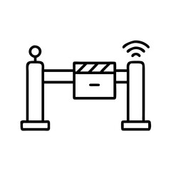Automated gate with sensor for vehicle access control  