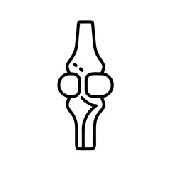 Simple line drawing of a mechanical joint on a white background  