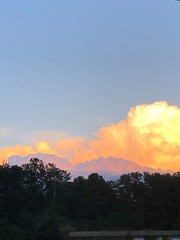 sunset in the mountains