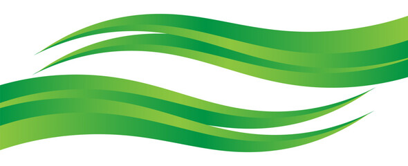 green wave curve, green waves corner shape for element, stripes ribbon green graphic, striped green. vectors eps 10