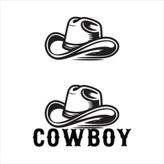 Vector Silhouette of Western Hat and Longhorn | Cowboy Rodeo Western Design