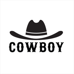 Vector Silhouette of Western Hat and Longhorn | Cowboy Rodeo Western Design