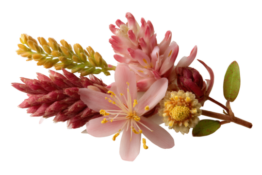 A captivating close-up of assorted colorful flowers. Petals and Pistils, A study in color. Floral composition is an expression of nature's artistry. - Powered by Adobe