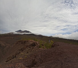 Tenerife panorama landscape,beautiful nature view mountains from hiking trips on Tenerife island, Canary Islands Spain