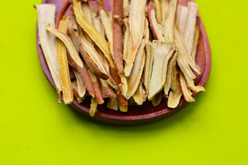 Liquorice root herbs, herbal slices