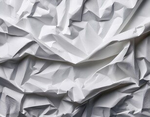 wrinkled texture of white paper for background