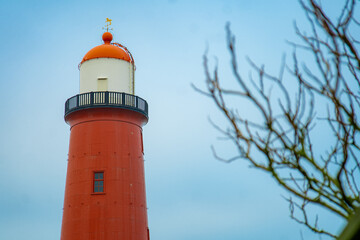 Lighthouse Lage vuurtoren van IJmuiden small Lighthouse. IJmuiden, Netherlands. North Sea