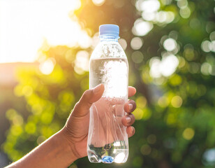 Stay Hydrated Refreshing Water Bottle in Sunny Outdoors
