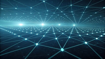 Obraz premium Dynamic Flow of Energy in Digital Landscape