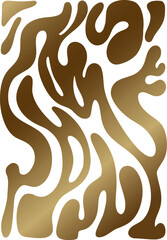 Elegant Gold Botanical Set on Black Background. Luxury Vector Foliage Illustrations