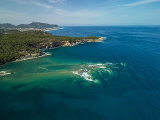 Phaselis Beach in Turkey - Drone View