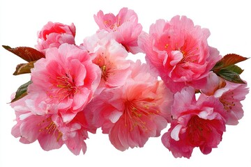 Delicate pink blossoms cluster close together