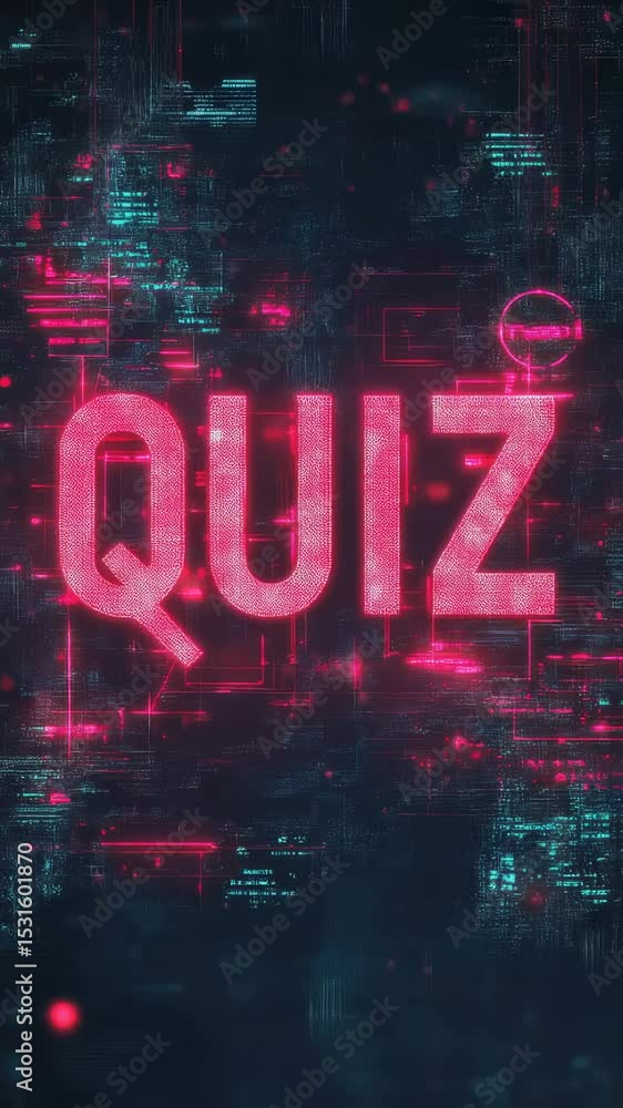 Poster Quiz: A captivating digital composition of the word 