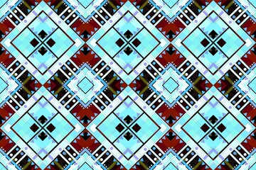 Ethnic seamless patterns with simple shapes. Tribal and ethnic fabrics. African, American, Mexican, Indian styles. Simple geometric pattern elements are best used in design, textile printing.