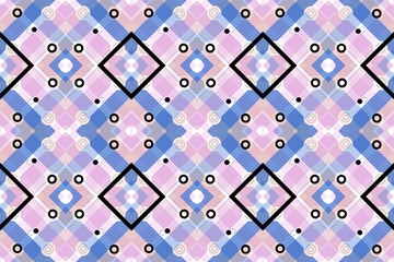Ethnic seamless patterns with simple shapes. Tribal and ethnic fabrics. African, American, Mexican, Indian styles. Simple geometric pattern elements are best used in design, textile printing.