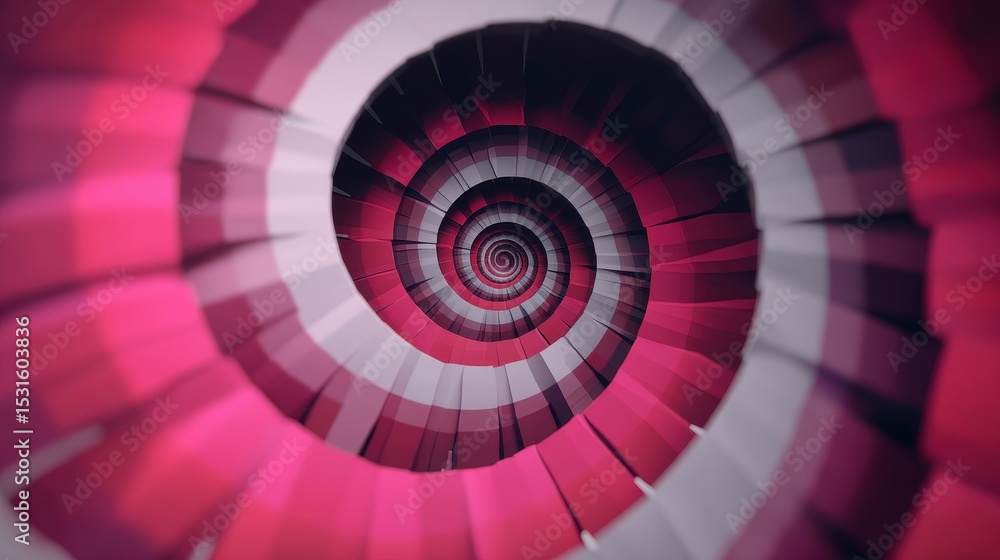 Aufkleber mindfulness concept vibrant spiral pattern with shades of pink and black creating a dynamic visual e