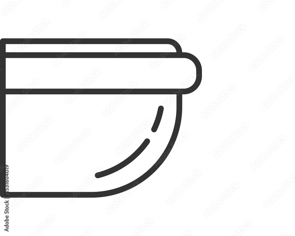 Poster minimalist vector icon illustrating a pocket. symbolizes storage, collection, or hidden potential. c