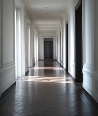 Fototapeta premium Grand, sunlit hallway