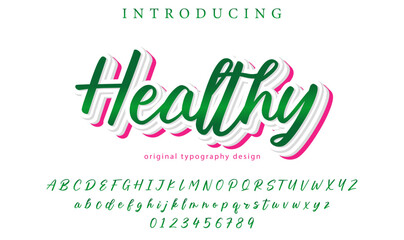 Healthy Font – Stylish Script Typeface with Bold Modern Brush Lettering