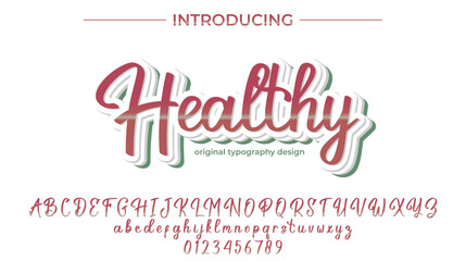 Healthy Font – Stylish Script Typeface with Bold Modern Brush Lettering