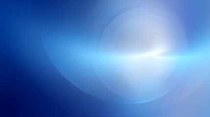 光の輪が広がる青のグラデーション背景
