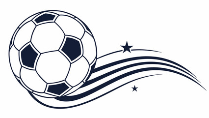 Soccer Ball with Streamers and Stars
