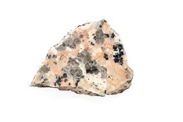 Close-up of Granite mineral, isolated on white background