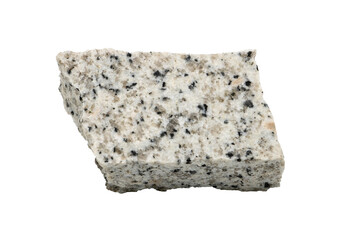 Close-up of Granite mineral, isolated on white background