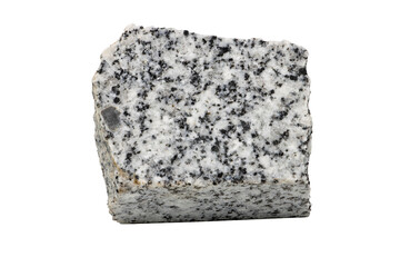 Close-up of Granite mineral, isolated on white background