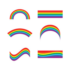 Rainbow Icon Set Vector Design. 