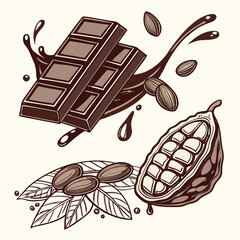 hand drawn vector illustration of a coffee beans