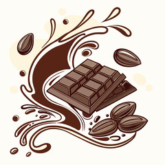 chocolate bar with hazelnuts