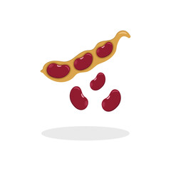 Red Beans Icon Vector Design.