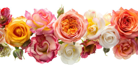 PNG Flowers floating roses arrangement graphics.