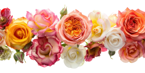 PNG Flowers floating roses arrangement graphics.