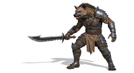 Hyena Warrior: Anthropomorphic Beast with Sword
