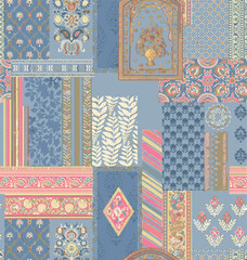 set of seamless patterns with geometric patterns