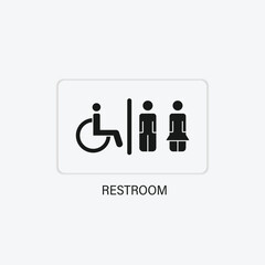 Restroom Icon Vector Design.