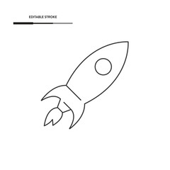 Rocket Icon Vector Design.