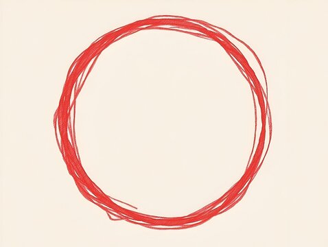 illustration of red circle highlighting drawing