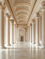 Fototapeta premium Architectural interior hall space