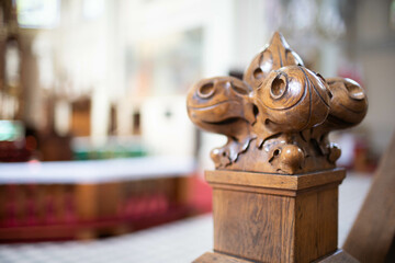 A Stunningly Intricate Detail of Wooden Carving Found Within Historic Architecture